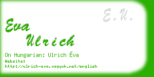 eva ulrich business card